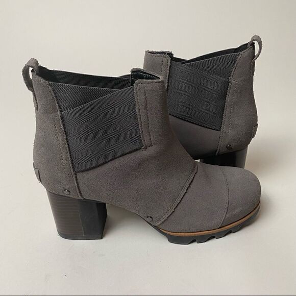 Sorel Addington Chelsea Ankle Boots Black Heel Quarry Black 8.5 - Picture 1 of 6